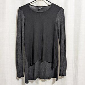 Eileen Fisher Women's Black & Gray Long Sleeves Sweater Tunic Size Xs